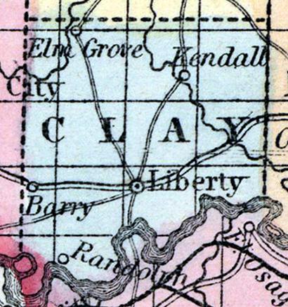Clay County, Missouri, 1857