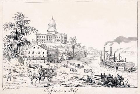 Jefferson City, Missouri, circa 1857.