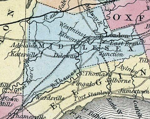 Middlesex County, Canada West, 1857