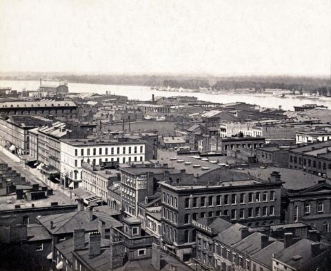 St. Louis, Missouri, city view 1862 (House Divided)