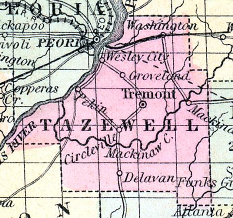 Tazewell County, Illinois 1857