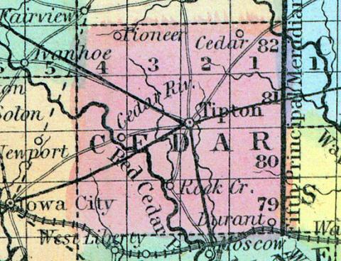 Cedar County, Iowa 1857