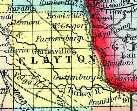 Clayton County, Iowa 1857