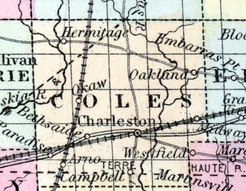 Coles County, Illinois 1857
