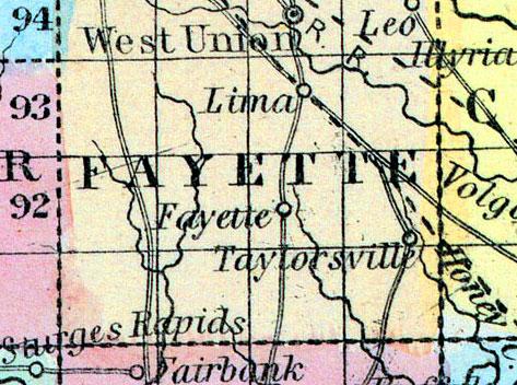 Fayette County, Iowa 1857