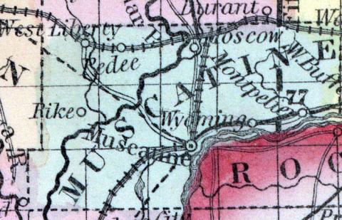 Muscatine County, Iowa 1857