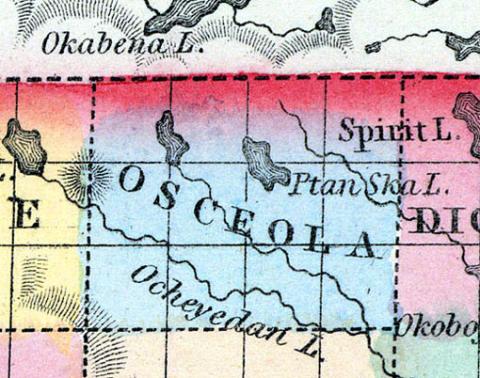 Osceola County, Iowa  1857
