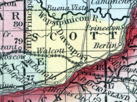 Scott County, Iowa 1857