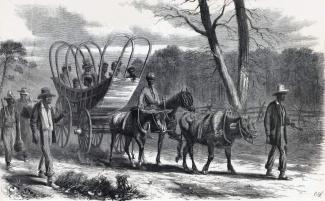 runaways escaping with wagon