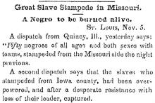 Great Slave Stampede in Missouri