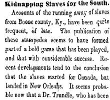 Kidnapping Slaves For the South