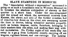 Slave Stampede in Missouri