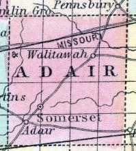Adair County, Iowa 1857. 