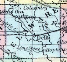 Delaware County, Iowa 1857