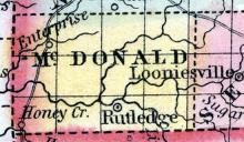 McDonald County, Missouri, 1857