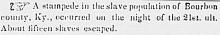 Stampede in the slave population