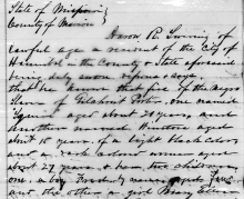 handwritten document, cursive, black and white image