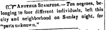 stampede article, black and white, title in capitals