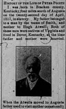 newspaper clipping, black and white text; photograph of Pointz