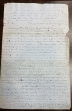 trial transcript handwritten, ledger piece of paper